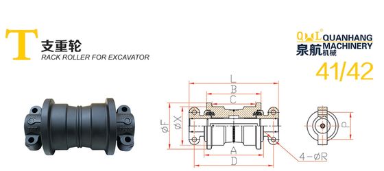Rollers voor graafmachines, dragende wielen, pijlerwielen, onderwielen, grondwielen, Carter, Komatsu, Hitachi, Hyundai