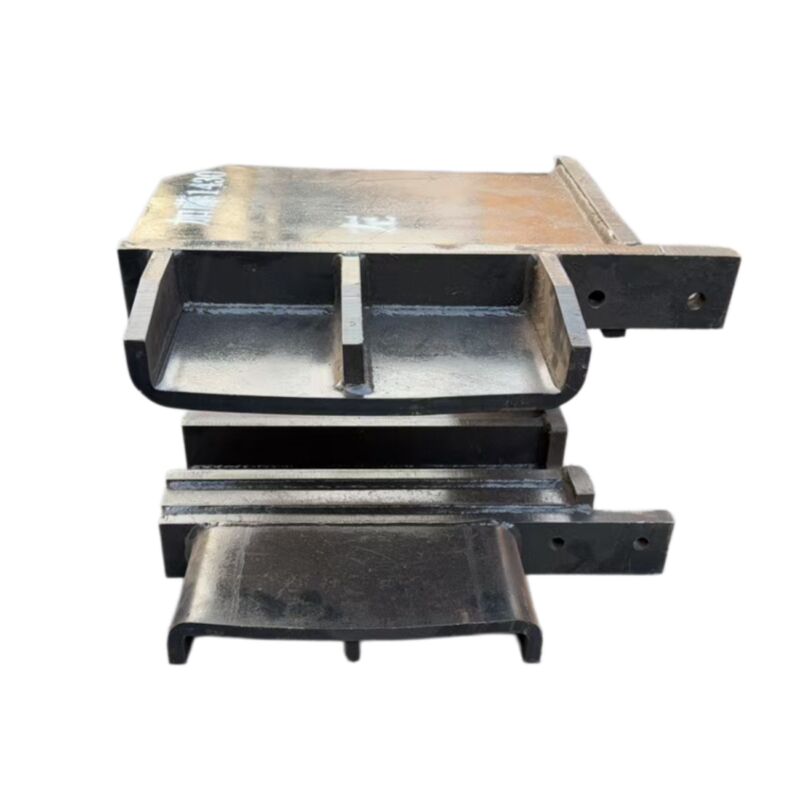 Idler juk / voorvork voor Kato HD1430 graafmachine onderwagenonderdelen, compatibel met Kato HD1430 graafmachine Idler voorvork, kaakbeugel, onderwagencomponenten inclusief vier wielen en één spoor